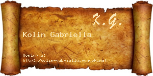 Kolin Gabriella névjegykártya